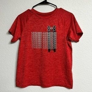 UNDER ARMOUR Youth Red Logo Graphics T-Shirt (Size L)
